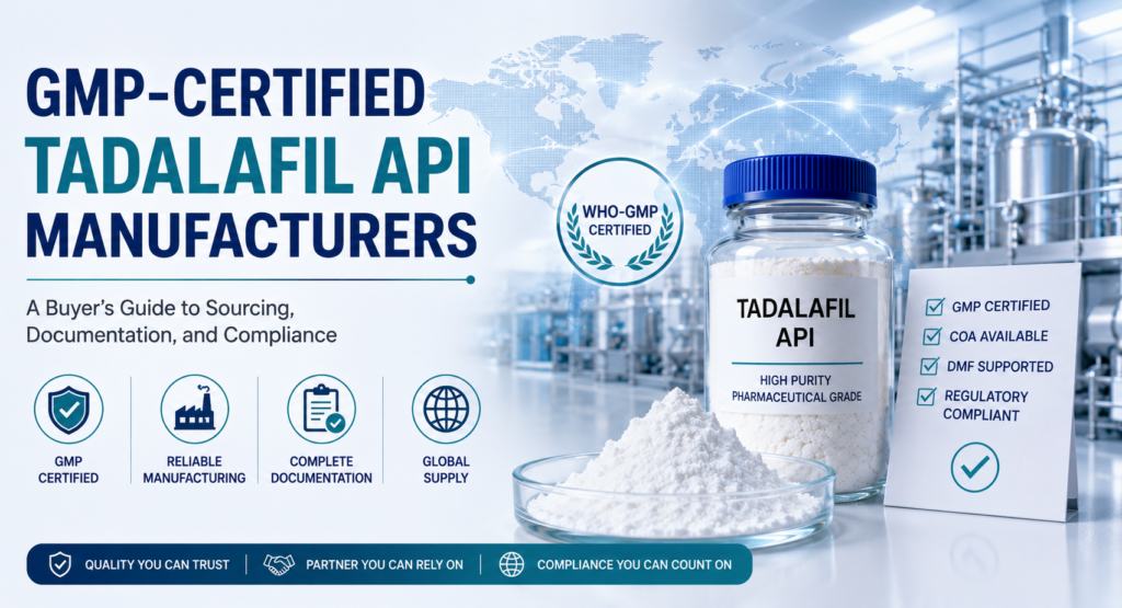GMP-Certified Tadalafil API Manufacturers: A Buyer's Guide to Sourcing, Documentation, and Compliance