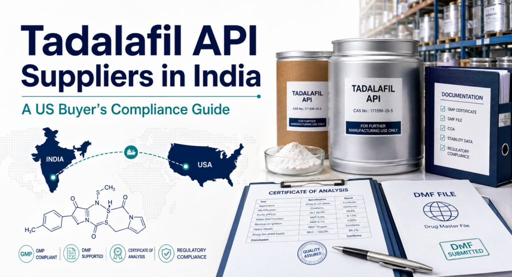 Tadalafil API Suppliers in India: A US Buyer's Compliance Guide