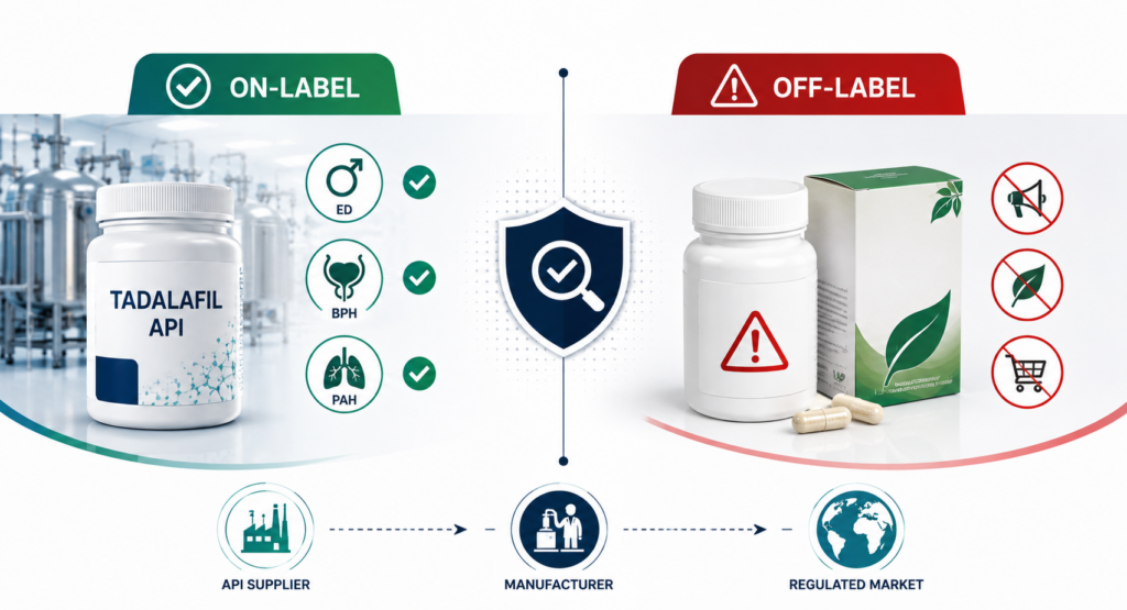 On-Label vs Off-Label Use (Why This Matters for Sourcing)
