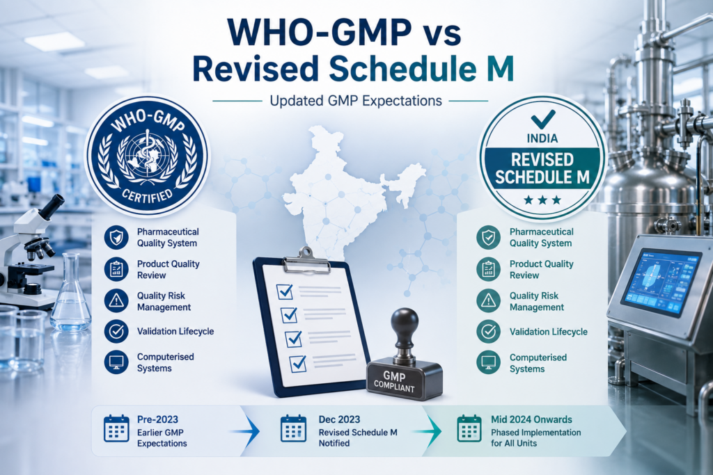 WHO-GMP versus India's revised Schedule M
