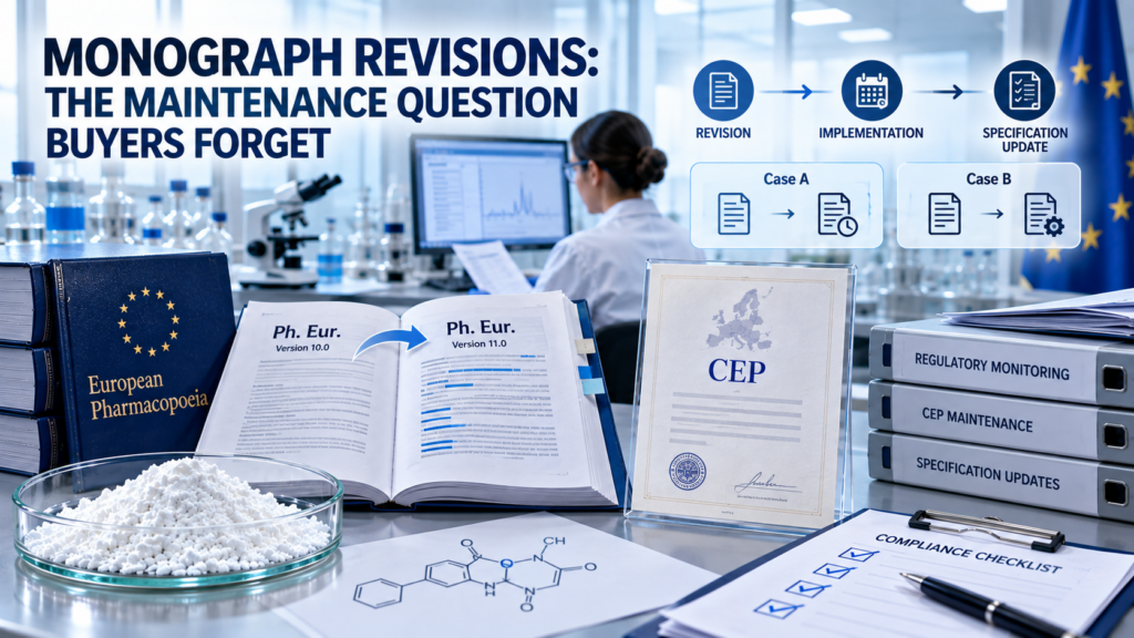 Monograph revisions: the maintenance question buyers forget